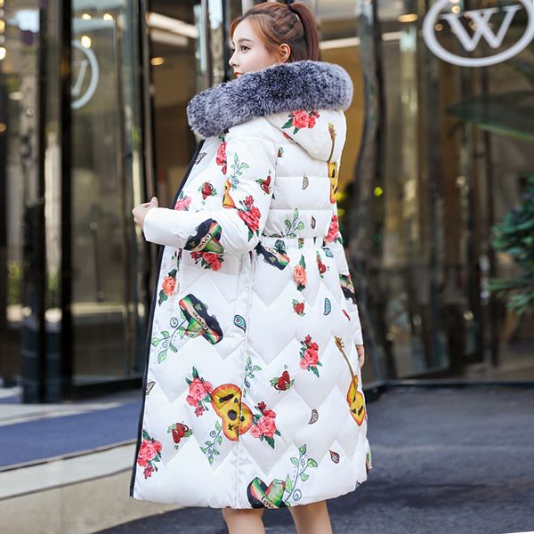 both two sides can be wore 2020 new arrival women winter jacket with fur hooded long padded female coat outwear print parka, Black
both two sides can be wore 2020 new arrival women winter jacket with fur hooded long padded female coat outwear print parka, Black