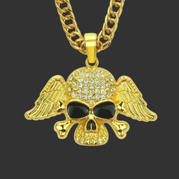 pendant necklaces fashion punk hip-hop women men skull crystal rhinestone chain necklace creative jewellery, Silver
pendant necklaces fashion punk hip-hop women men skull crystal rhinestone chain necklace creative jewellery, Silver