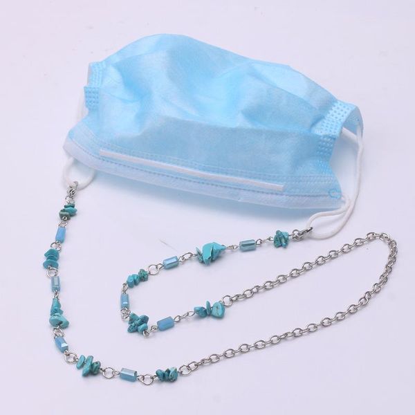 sunglasses frames 2021 chic blue stone beads simple and elegant mask chain anti-skid rope halter strap eyeglasses, Silver
sunglasses frames 2021 chic blue stone beads simple and elegant mask chain anti-skid rope halter strap eyeglasses, Silver