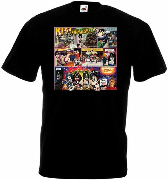 kiss unmasked poster t-shirt black all sizes s...5xl