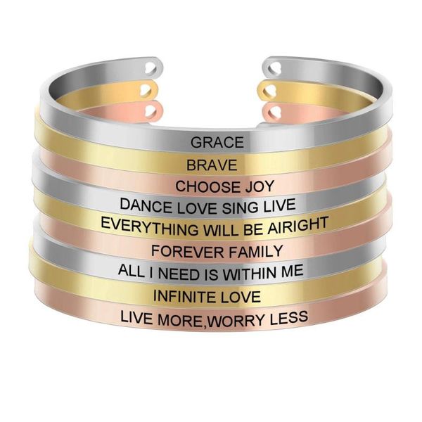 3 colors stainless steel c style bracelet bangles for women 4mm width bangle engraved inspirational jewelry sl-057, Black
3 colors stainless steel c style bracelet bangles for women 4mm width bangle engraved inspirational jewelry sl-057, Black