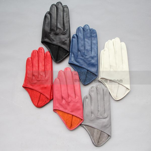 five fingers gloves leather women halter sheepskin short motorcycle version half palm fashion, Blue;gray
five fingers gloves leather women halter sheepskin short motorcycle version half palm fashion, Blue;gray