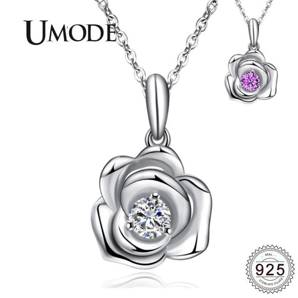 umode new 925 sterling silver rose round cz crystal pendant necklaces for women purple zircon diamond 925 jewelry aln0418
umode new 925 sterling silver rose round cz crystal pendant necklaces for women purple zircon diamond 925 jewelry aln0418
