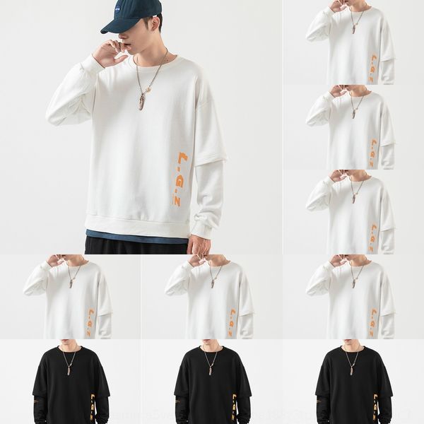 fake two-piece round neck men's 2020 spring and autumn sweatersweater sweater new trend loose all-match casual personalized hmixh hm, Black
fake two-piece round neck men's 2020 spring and autumn sweatersweater sweater new trend loose all-match casual personalized hmixh hm, Black