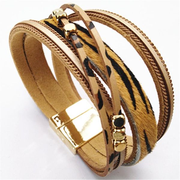 charm bracelets brown white horse hair magnet fashion black leopard leather women multilayer bangle female wedding jewelry gifts, Golden;silver
charm bracelets brown white horse hair magnet fashion black leopard leather women multilayer bangle female wedding jewelry gifts, Golden;silver