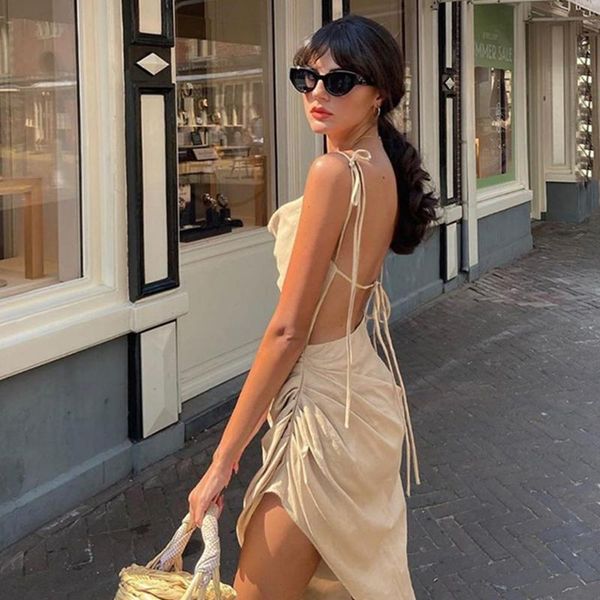 casual dresses sisterlinda elegant backless skinny club dressfor women asymmetry pleated lace up sleeveless leisure vacation dress ladies mu, Black;gray
casual dresses sisterlinda elegant backless skinny club dressfor women asymmetry pleated lace up sleeveless leisure vacation dress ladies mu, Black;gray