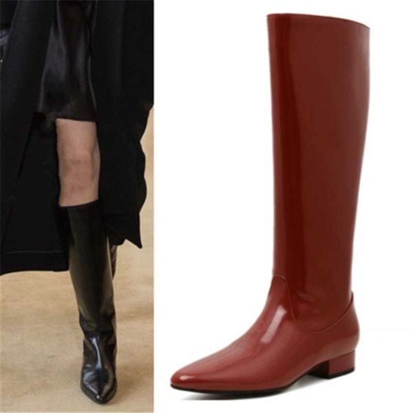 boots siddons fashion patent leather women knee high pointed to runway ladeis shoes elegant chunky heel female long knight, Black
boots siddons fashion patent leather women knee high pointed to runway ladeis shoes elegant chunky heel female long knight, Black