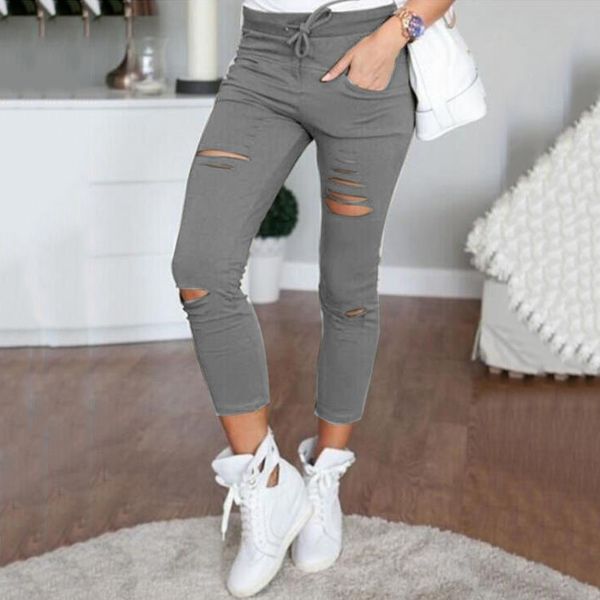women pants ripped leggings hole thin stretch pencil pants worn washed women clothing woven skinny elastic joggers, Black;white
women pants ripped leggings hole thin stretch pencil pants worn washed women clothing woven skinny elastic joggers, Black;white