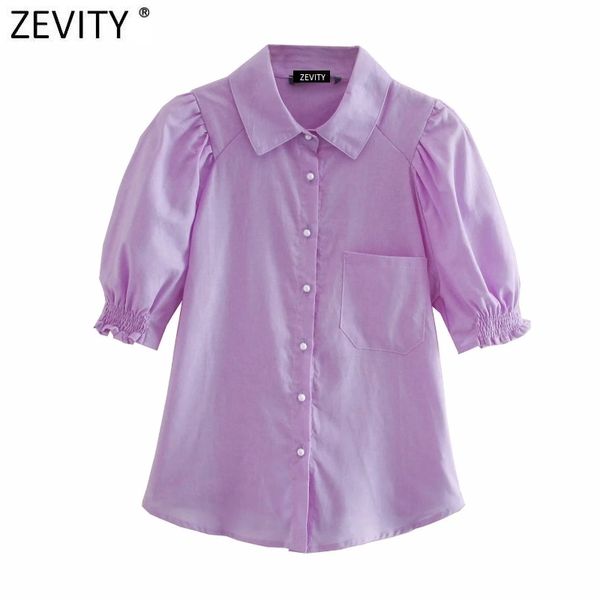 zevity new women fashion pleats puff sleeve pearl buttons linen smock blouse shirt women pocket patch chic femininas ls7097, White
zevity new women fashion pleats puff sleeve pearl buttons linen smock blouse shirt women pocket patch chic femininas ls7097, White
