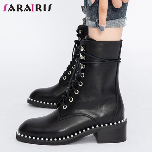 boots sarairis fashion female ankle pearl round toe square med heels cross tied women 2021 casual daily shoes woman, Black
boots sarairis fashion female ankle pearl round toe square med heels cross tied women 2021 casual daily shoes woman, Black