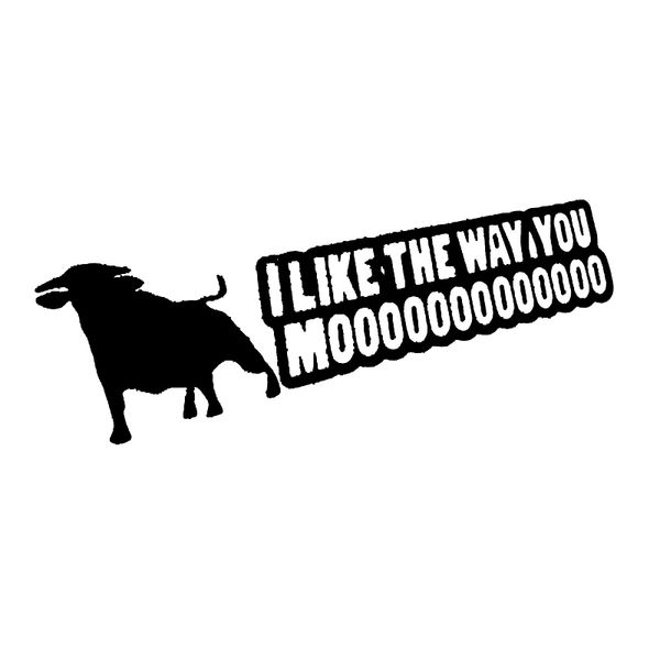 16*6.8cm I LIKE THE WAY YOU MOO Funny Car Window Bumper Novelty JDM Drift Vinyl Decal Sticker, Color
16*6.8cm I LIKE THE WAY YOU MOO Funny Car Window Bumper Novelty JDM Drift Vinyl Decal Sticker, Color