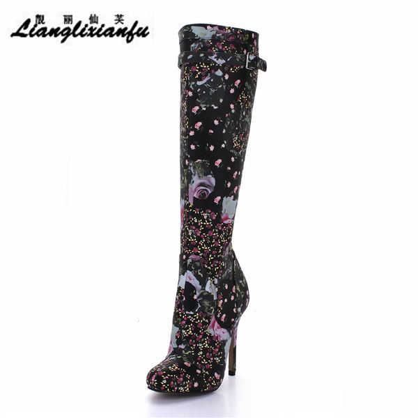 llxf black flowers knee-high motorcycle boots 12cm thin heels pointed toe zipper sm shoes woman botas mujer buckle pumps us11 12
llxf black flowers knee-high motorcycle boots 12cm thin heels pointed toe zipper sm shoes woman botas mujer buckle pumps us11 12