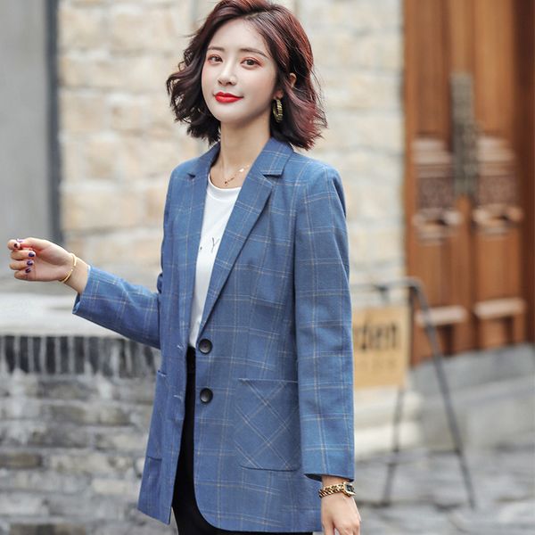 women's suits & blazers jacket 2021 autumn casual fashion temperament loose single-breasted small suit clothes, White;black
women's suits & blazers jacket 2021 autumn casual fashion temperament loose single-breasted small suit clothes, White;black