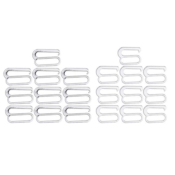 20 pieces metal lingerie bikini replacement bra strap adjustment 9 hooks 20/25mm, Black
20 pieces metal lingerie bikini replacement bra strap adjustment 9 hooks 20/25mm, Black