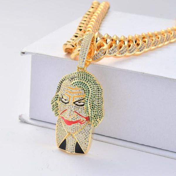ear iced out the dark knight heath ledger clown necklace & pendant cubic zircon men's women hip hop rock jewelry, Silver
ear iced out the dark knight heath ledger clown necklace & pendant cubic zircon men's women hip hop rock jewelry, Silver