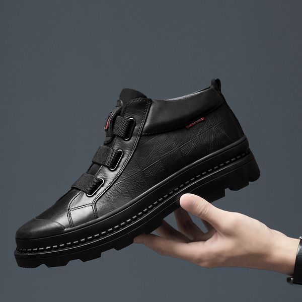 warm plush men's winter shoes thick bottom waterproof ankle boots with fur warm men soft classic black sneakers snow boots s5
warm plush men's winter shoes thick bottom waterproof ankle boots with fur warm men soft classic black sneakers snow boots s5