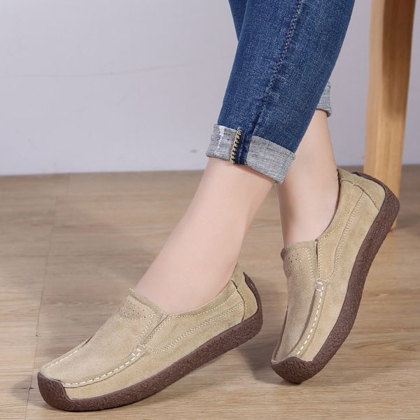 2020 spring explosion models large size leather women's shoes flat casual shoes female bean snail women, Black
2020 spring explosion models large size leather women's shoes flat casual shoes female bean snail women, Black