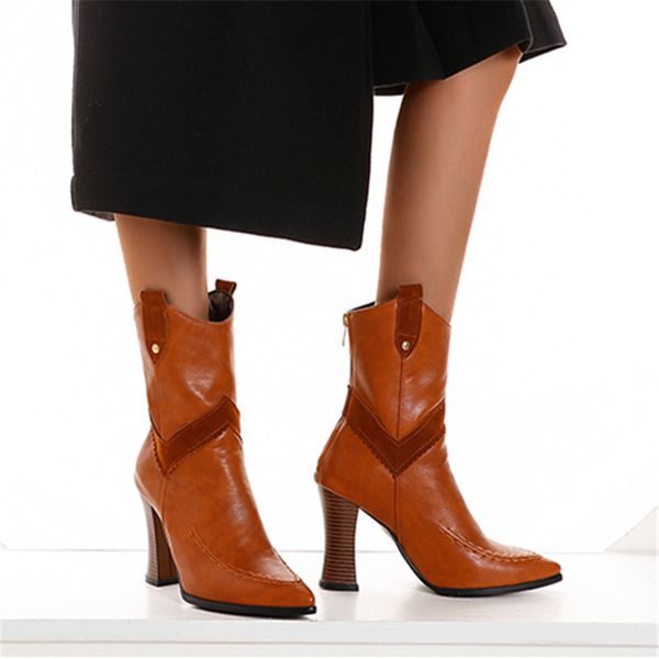boots 2021 women high heel pointed toe thick half short fashion winter shoes party size 34-43, Black
boots 2021 women high heel pointed toe thick half short fashion winter shoes party size 34-43, Black