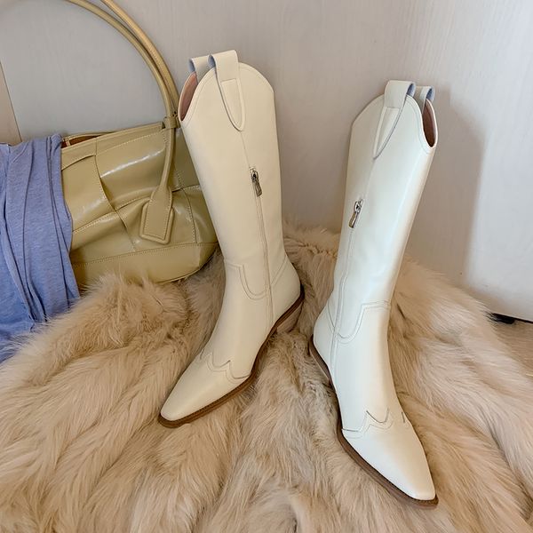 classic design genuine leather shoes woman 5cm high heels women boots fashion thick heels boots party working knee high, Black
classic design genuine leather shoes woman 5cm high heels women boots fashion thick heels boots party working knee high, Black