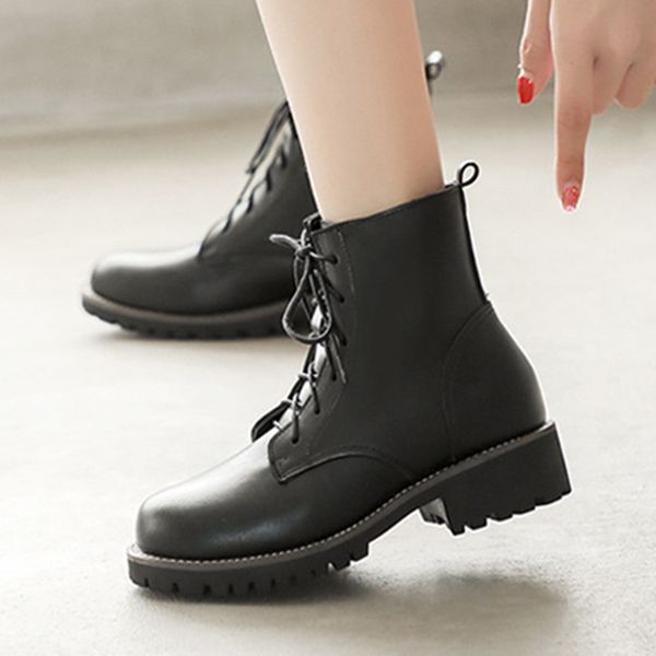 short boots 2020 autumn new boots women flat heel lace-up women europe and america plus velvet, Black
short boots 2020 autumn new boots women flat heel lace-up women europe and america plus velvet, Black