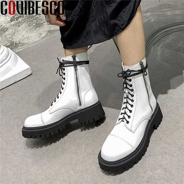 boots covibesco casual women ankle genuine leather platforms shoes woman autumn winter cross-tied zipper, Black
boots covibesco casual women ankle genuine leather platforms shoes woman autumn winter cross-tied zipper, Black