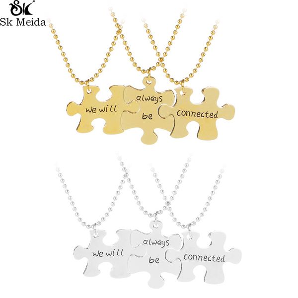 geometry three jigsaw puzzle pendant english letters we will always be connected necklace friendship pendant necklace ww-148, Silver
geometry three jigsaw puzzle pendant english letters we will always be connected necklace friendship pendant necklace ww-148, Silver
