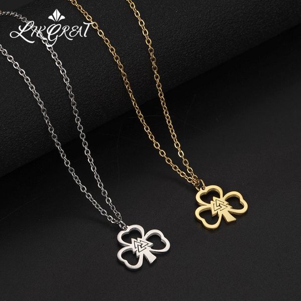 likgreat clover celtics knot necklace for women valknut amulet stainless steel pendant necklaces lucky fashion jewelry choker, Silver
likgreat clover celtics knot necklace for women valknut amulet stainless steel pendant necklaces lucky fashion jewelry choker, Silver