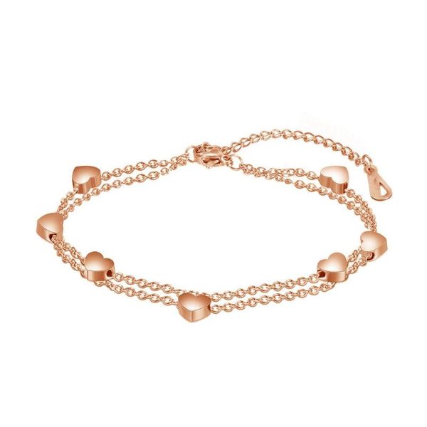 gold color bohemian multilayer stainless steel women's bracelet heart shaped titanium steel new fashion bracelet simple jewelry, Black
gold color bohemian multilayer stainless steel women's bracelet heart shaped titanium steel new fashion bracelet simple jewelry, Black