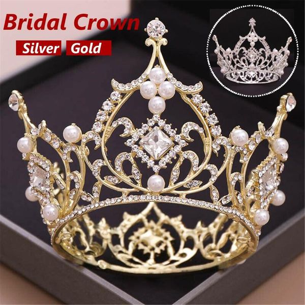 3inch luxury full round rhinestones queen princess tiara crown bride headpiece for wedding prom party pageant bride headpiece, Golden;silver
3inch luxury full round rhinestones queen princess tiara crown bride headpiece for wedding prom party pageant bride headpiece, Golden;silver