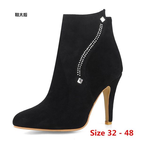boots woman high heel heels for women shoes spring autumn ankle booties female small big size 32 - 48, Black
boots woman high heel heels for women shoes spring autumn ankle booties female small big size 32 - 48, Black