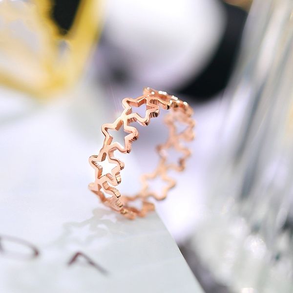 cluster rings 18kgp rose gold color titanium steel hollow 5-pointed star women fashion 316l stainless jewelry not fade (gr219), Golden;silver
cluster rings 18kgp rose gold color titanium steel hollow 5-pointed star women fashion 316l stainless jewelry not fade (gr219), Golden;silver
