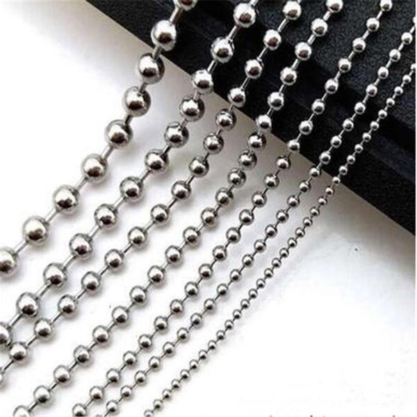 1.5/2/2.4/3.2mm in bulk stainless steel silver color bead ball chain necklace 20/50/100pcs/lot diy wholesale jewelry 16-40
1.5/2/2.4/3.2mm in bulk stainless steel silver color bead ball chain necklace 20/50/100pcs/lot diy wholesale jewelry 16-40