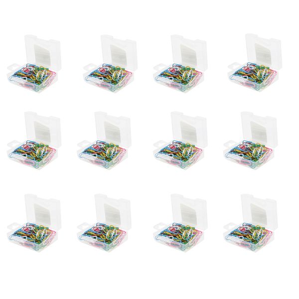 Pack Of 1020pcs Colored Paper Clips Smooth, Lightweight Metal And Vinyl Coated