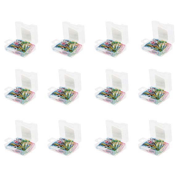 pack of 1020pcs colored paper clips smooth, lightweight metal and vinyl coated