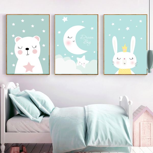 bear rabbit moon cute cartoon wall art canvas painting pictures wall art custom poster for kids nursery prints pink baby room
bear rabbit moon cute cartoon wall art canvas painting pictures wall art custom poster for kids nursery prints pink baby room