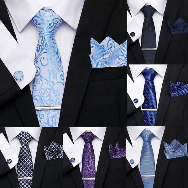 luxury men's necktie jacquard woven 100% silk tie clip handkerchief cuffink necktie set flomal dress accessories wedding party, Black;gray
luxury men's necktie jacquard woven 100% silk tie clip handkerchief cuffink necktie set flomal dress accessories wedding party, Black;gray