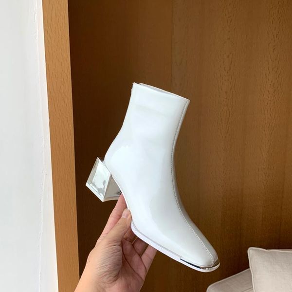 boots may niamh ankle square toe cow patent leather handmade short for woman high thick heels back zip shoes fahion a018, Black
boots may niamh ankle square toe cow patent leather handmade short for woman high thick heels back zip shoes fahion a018, Black