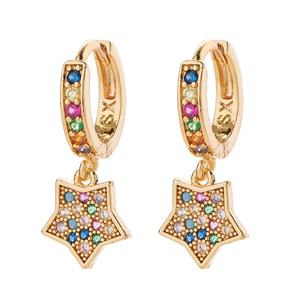 inlaid zircon rhinestone earrings for women 2020 gold star pendant earring stainless steel dainty earring wedding jewelry, Silver
inlaid zircon rhinestone earrings for women 2020 gold star pendant earring stainless steel dainty earring wedding jewelry, Silver