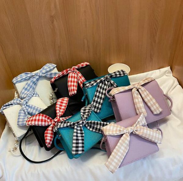 multicolor composite bag fashioon women shoulder bags bowknot plain crossbody girl beach bag