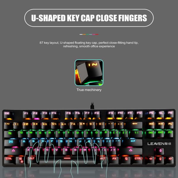 2020 87-key green axis gaming mechanical keyboard abs waterproof multi-color keyboard dual-color usb gaming device for pc laptop 
2020 87-key green axis gaming mechanical keyboard abs waterproof multi-color keyboard dual-color usb gaming device for pc laptop
