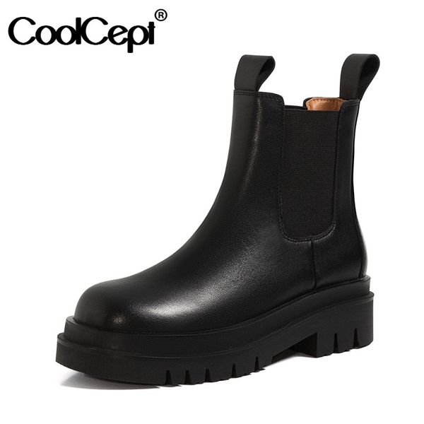 boots coolcept women short fashion platform real leather warm winter shoes woman thick heel boot casual lady footwear size 35-39, Black
boots coolcept women short fashion platform real leather warm winter shoes woman thick heel boot casual lady footwear size 35-39, Black