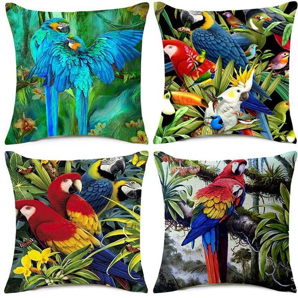 cushion/decorative pillow 3d stereo parrot bird cushion covers watercolor feather tropical tree linen beige case bedroom sofa decor
cushion/decorative pillow 3d stereo parrot bird cushion covers watercolor feather tropical tree linen beige case bedroom sofa decor
