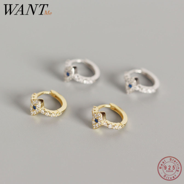 wantme trendy punk blue crystal zircon evil eye stud earrings for women genuine 100% 925 sterling silver demon eye jewelry gift, Golden;silver
wantme trendy punk blue crystal zircon evil eye stud earrings for women genuine 100% 925 sterling silver demon eye jewelry gift, Golden;silver