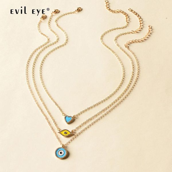 pendant necklaces evil eye heart turkish necklace alloy gold color link chain fashion jewelry gifts for women girls le522, Silver
pendant necklaces evil eye heart turkish necklace alloy gold color link chain fashion jewelry gifts for women girls le522, Silver