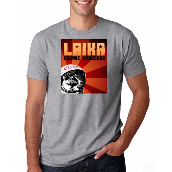 laika the space dog t shirt japanese soviet/japan science printed tee
