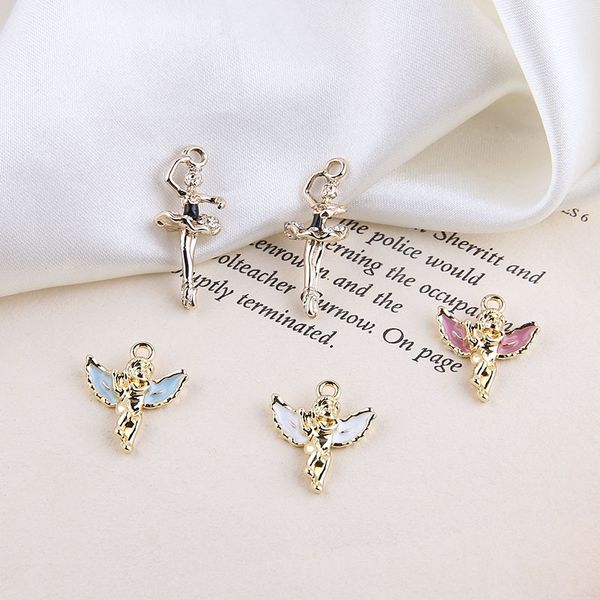 charms 10pcs angel enamel pendants oil drop gold tone metal dance girl diy earring bracelet jewelry accessories fx389, Bronze;silver
charms 10pcs angel enamel pendants oil drop gold tone metal dance girl diy earring bracelet jewelry accessories fx389, Bronze;silver
