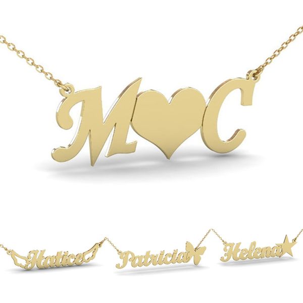 custom name necklace with angel love heart stars butterfly initials letters charm lovers jewelry ketting hart, Silver
custom name necklace with angel love heart stars butterfly initials letters charm lovers jewelry ketting hart, Silver