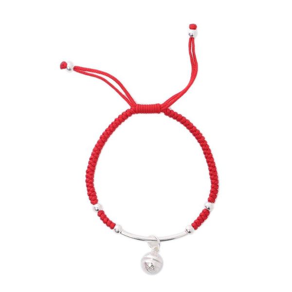 s925 sterling silver bell lucky red rope bracelet handmade bracelets wax string amulet jewelry 1383, Golden;silver
s925 sterling silver bell lucky red rope bracelet handmade bracelets wax string amulet jewelry 1383, Golden;silver