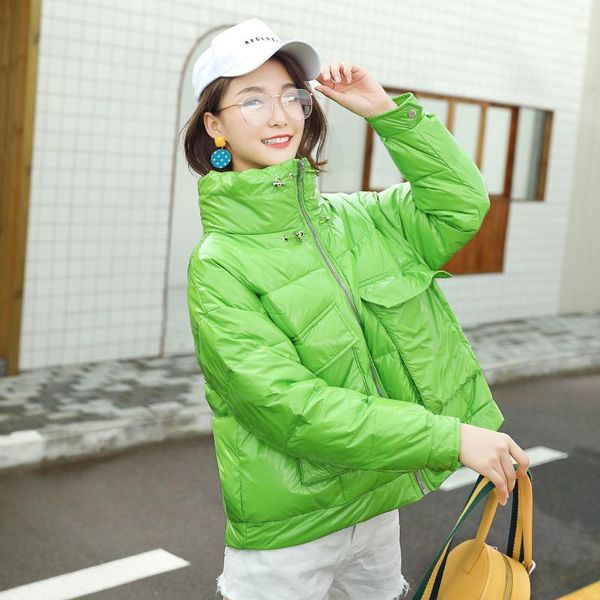 women 2020 winter fashion glossy down jacket warm white duck down parkas female stand collar waterproof casual outerwear l802, Black
women 2020 winter fashion glossy down jacket warm white duck down parkas female stand collar waterproof casual outerwear l802, Black