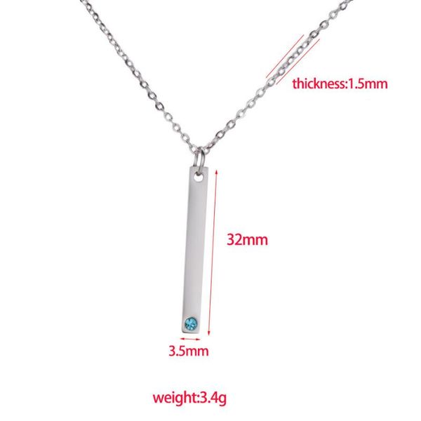 100% stainless steel blank rectangle bar necklace name plate pendant & necklace with birthstone mirror polished wholesale 10pcs, Silver
100% stainless steel blank rectangle bar necklace name plate pendant & necklace with birthstone mirror polished wholesale 10pcs, Silver